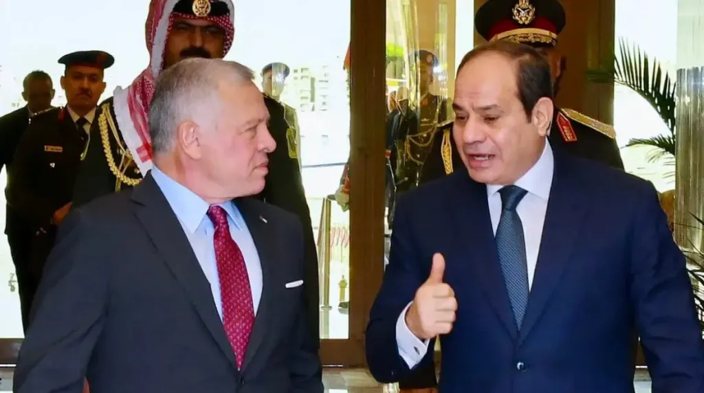 الرئيس عبد الفتاح السيسي وملك الأردن