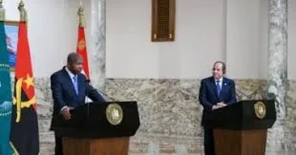 الرئيس السيسي والرئيس الانجولي