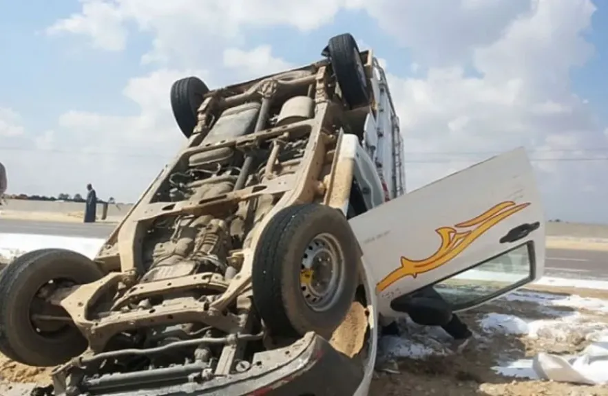 حادث انقلاب سيارة نقل - أرشيفية