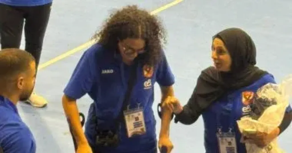 فرح الشاذلي حارسة مرمي فريق سيدات كرة اليد بالنادي الأهلي
