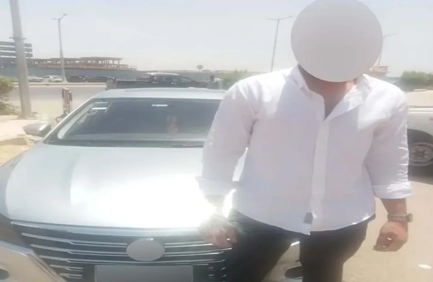 المتهم بعد ضبطه