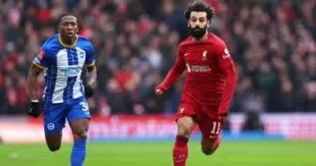 محمد صلاح في مباراة سابقة بين ليفربول وبرايتون
