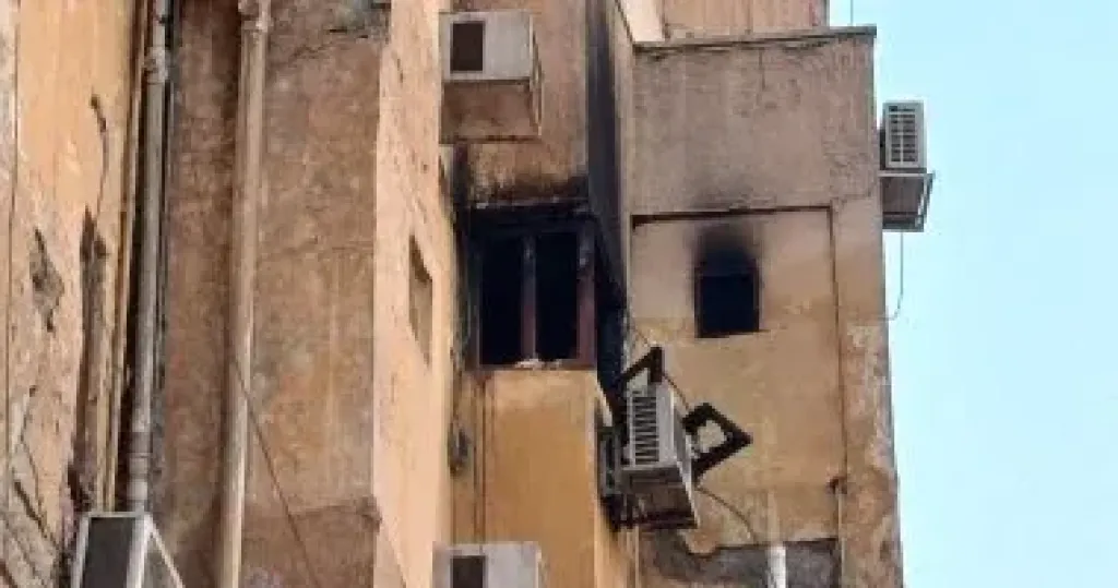 جانب من الحريق
