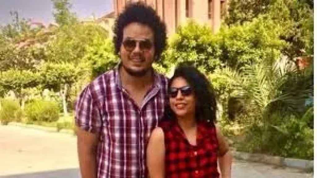 مصطفي غريب ودنيا سامي
