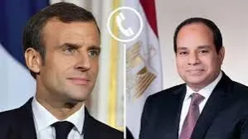 الرئيس السيسي وماكرون 