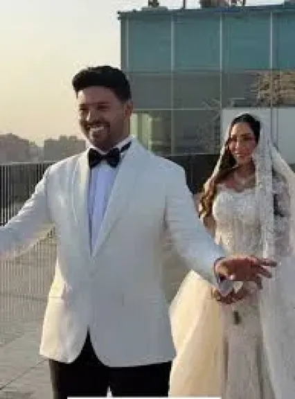محمد شاهين وزوجته