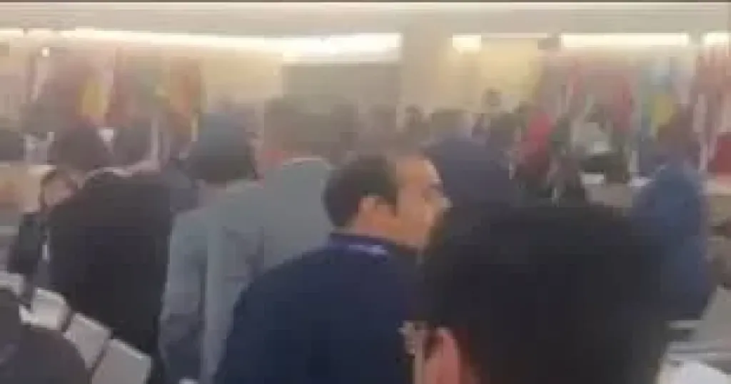 انسحاب جماعى من قاعة مؤتمر العمل الدولى 