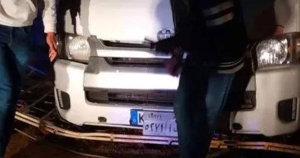 حادث تصادم ميكروباص
