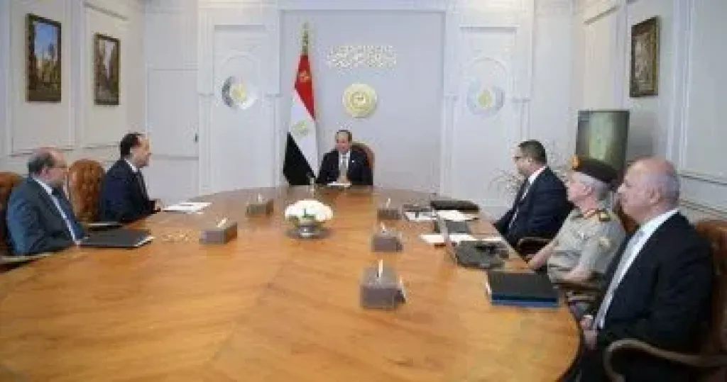 السيد الرئيس عبد الفتاح السيسي خلال الاجتماع