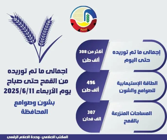 موسم توريد القمح المحلي للعام الحالي 2025