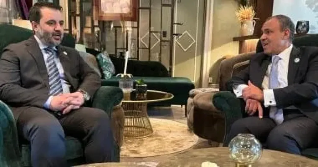 وزير الخارجية ونظيره السوري أسعد الشيباني