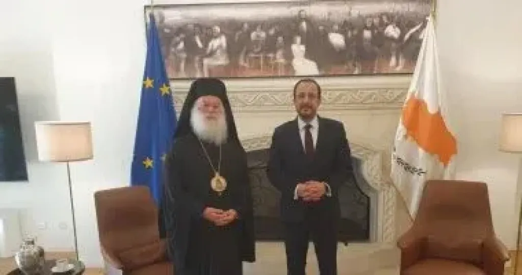 بطريرك الروم الأرثوذكس يلتقي رئيس قبرص
