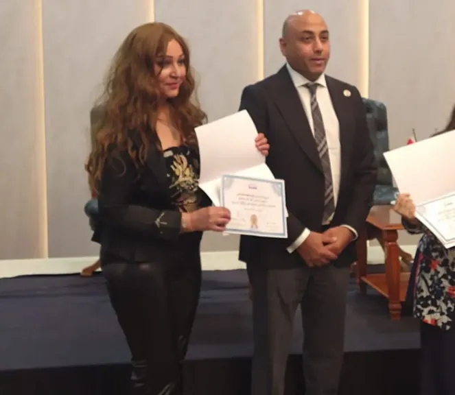 جانب من التكريم للدكتورة شاهيناز عبد الكريم