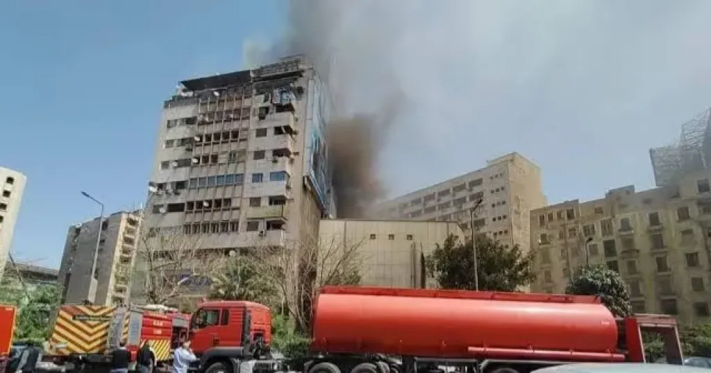 حريق سنترال رمسيس 
