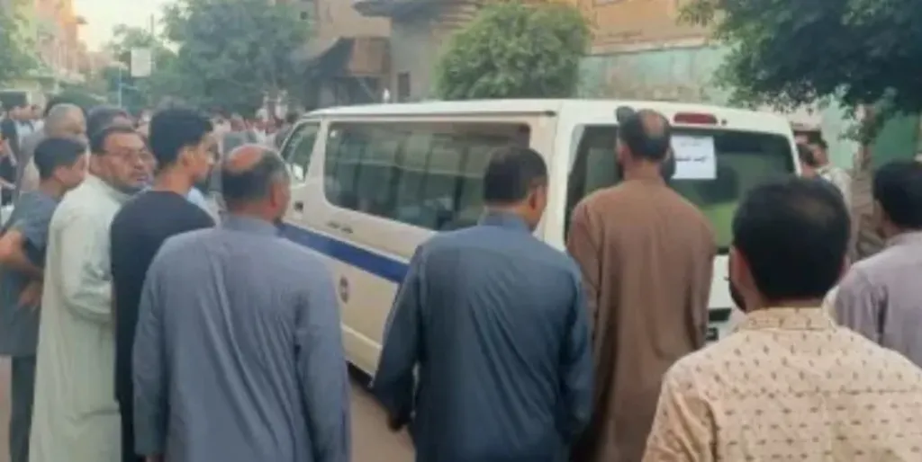 جثمان الضحية يصل مسقط رأسه بالمنوفية