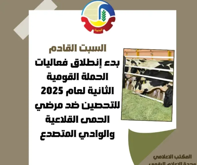 فعاليات الحملة القومية الثانية لعام 2025 لتحصين الماشية