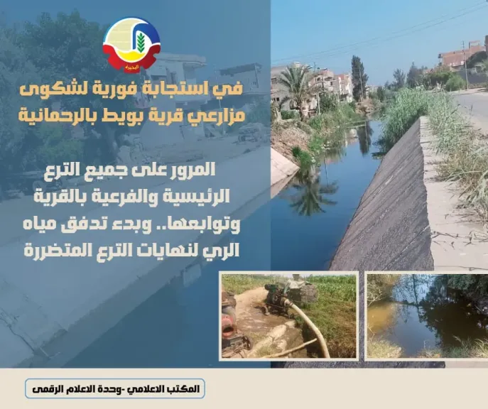 الترع الرئيسية والفرعية