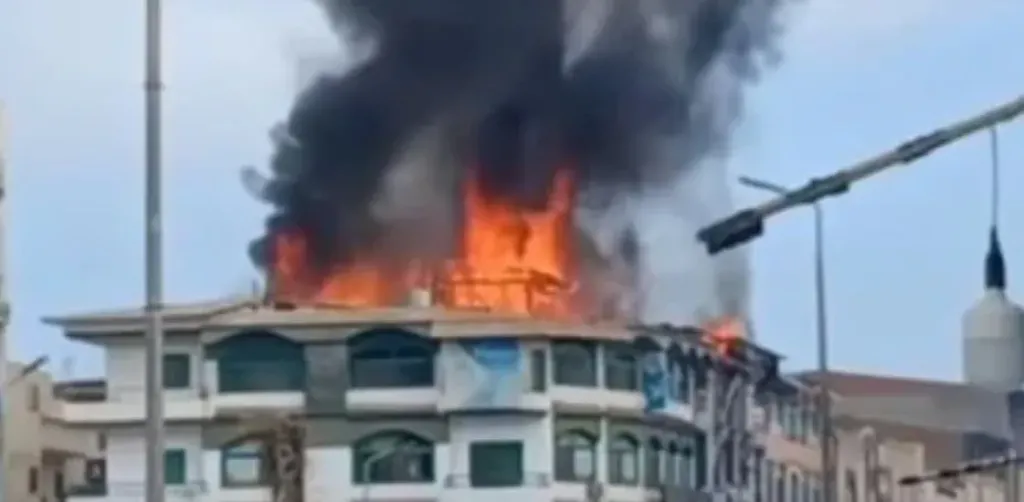 حريق بعقار فى دمياط الجديدة