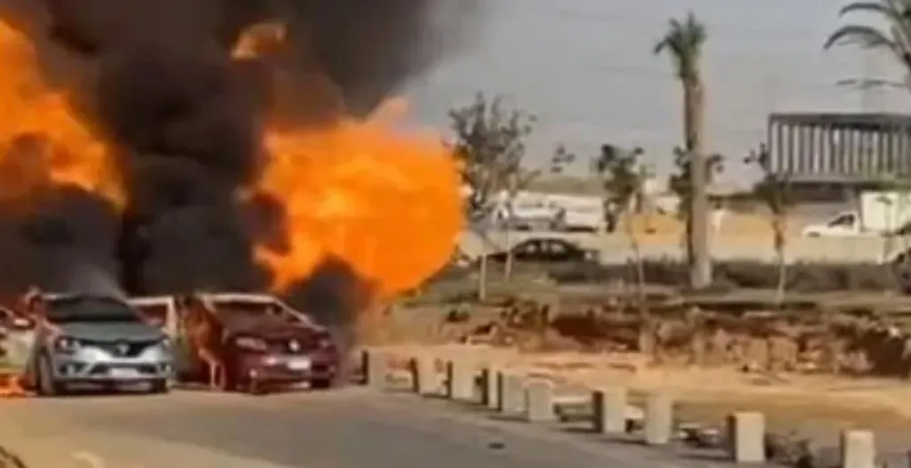 أثار حريق خط غاز اكتوبر