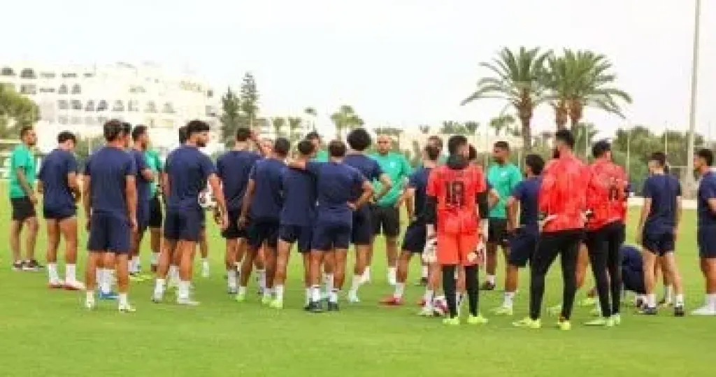 بعثة المصري قبل التدريبات بمدينة سوسة