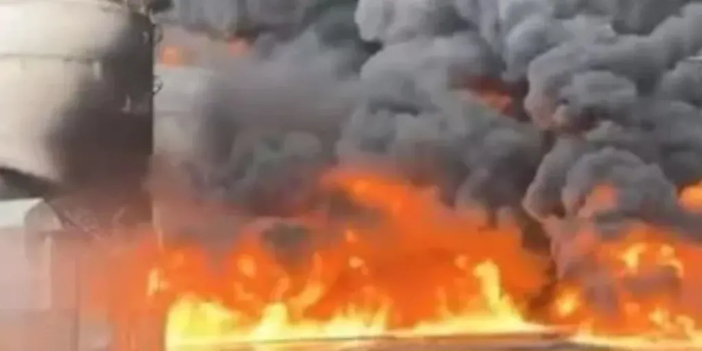 اندلاع حريق كبير قرب مستشفى القائم