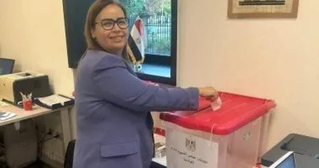 جانب من تصويت المصريين فى الخارج