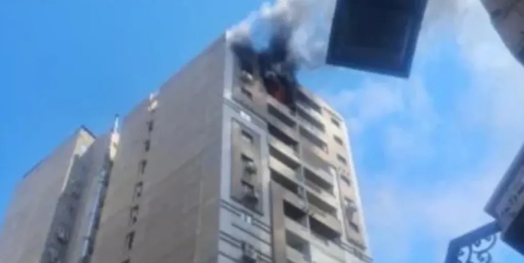 حريق شقة في فلمنج الإسكندرية