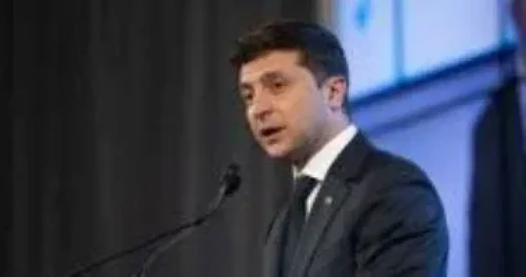 الرئيس الأوكراني  فولديمير زيلينيسكي 