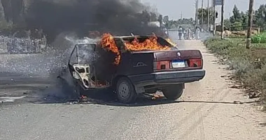 حريق سيارة 