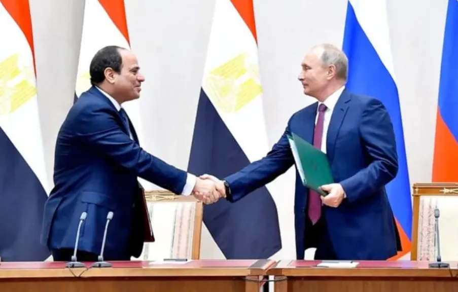 الرئيسان السيسى وبوتين خلال توقيع الشراكة الاستراتيجية بين مصر وروسيا 