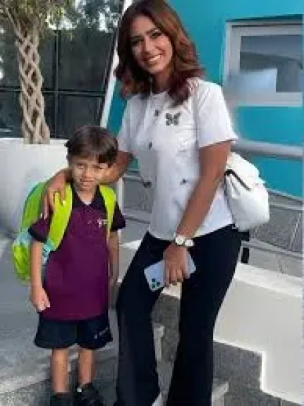 رنا سماحة وابنها