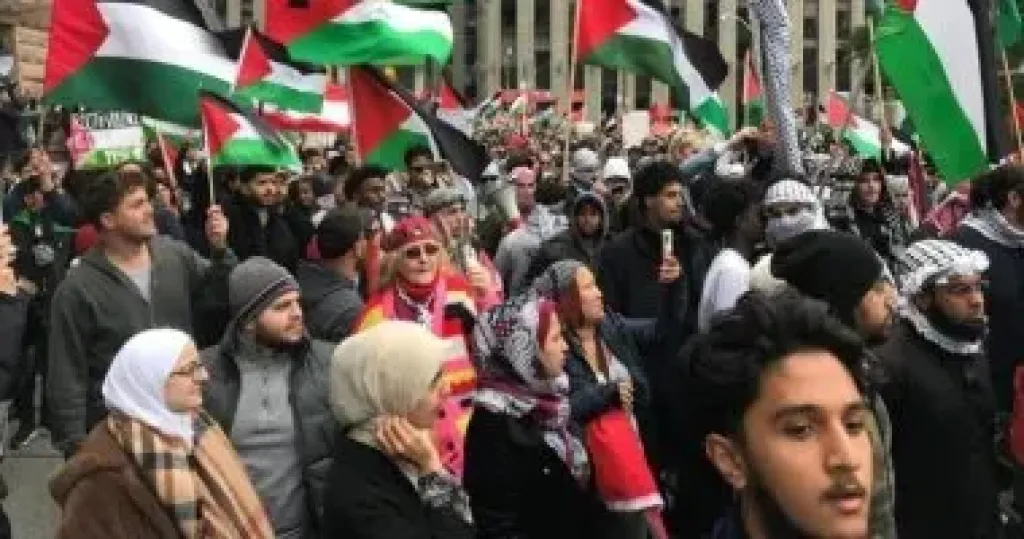 مظاهرات تأييد فلسطين 