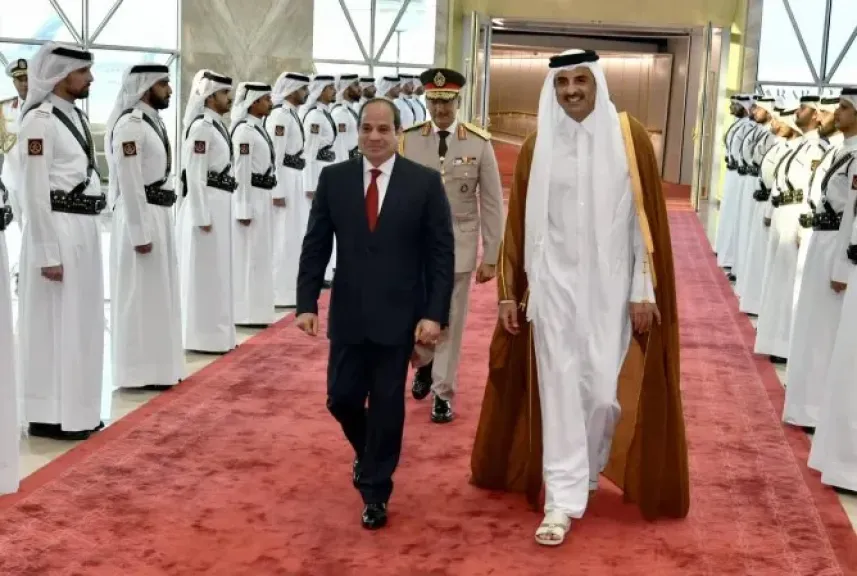 الرئيس السيسي والأمير تميم 