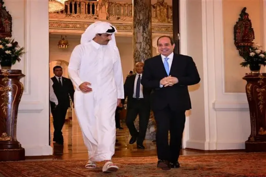 الرئيس السيسي والأمير تميم 