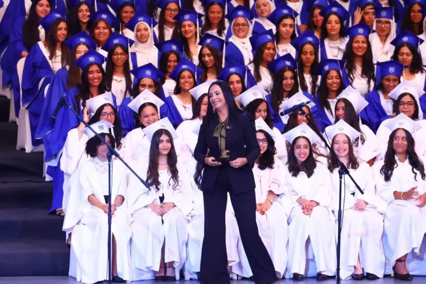 وزيرة التضامن مع طالبات كلية رمسيس 