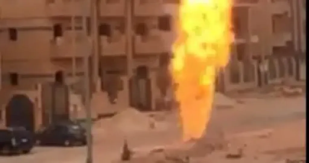 إنفجار خط غاز 