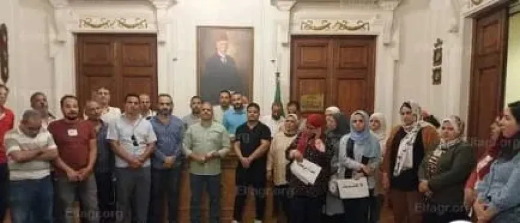 جانب من الاعتصام 