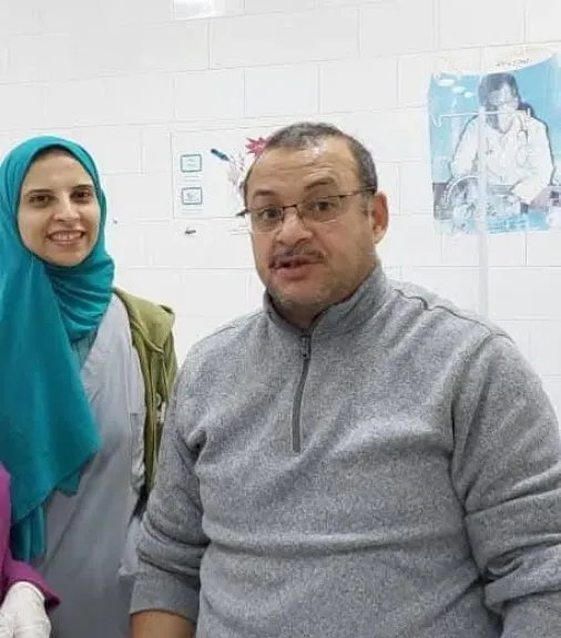 جانب من فريق الجراحة 