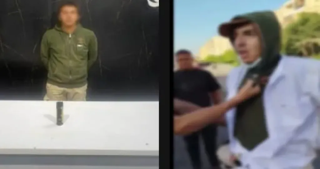 شاب يرش إسبراي في وجه مرشد سياحي بالقاهرة