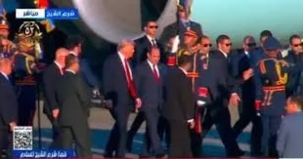 الرئيس السيسي يستقبل الرئيس الامريكي ترامب