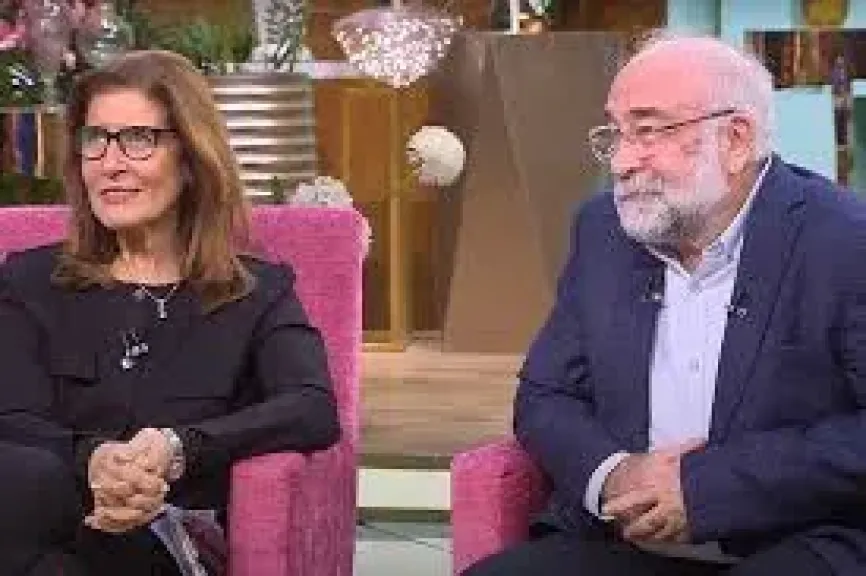 الفنان نبيل على ماهر وزوجنه ميرفت أبو عوف