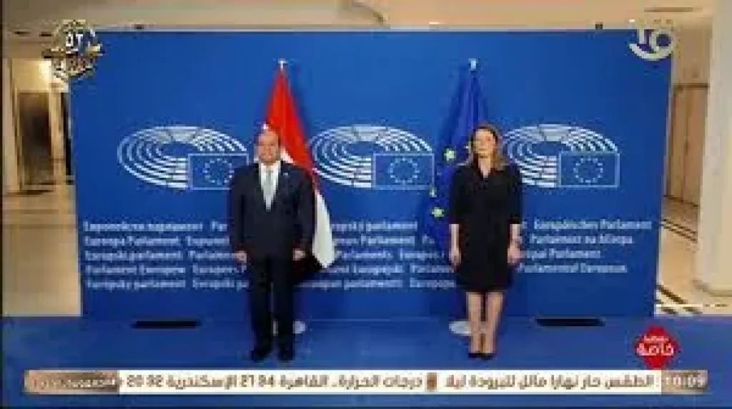 الرئيس السيسي ورئيسة البرلمان الأوروبى