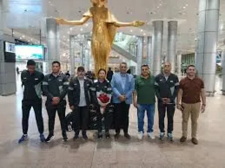 استقبال بعثة المنتخب الوطني الاول للمضمار