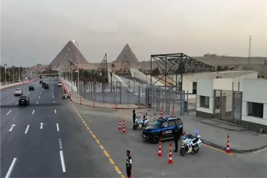 تمركزات أمنية في محيط المتحف المصري الكبير