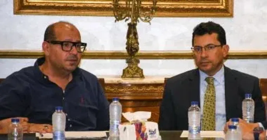 أشرف صبحى وزير الرياضة وياسر إدريس رئيس اللجنة الأولمبية