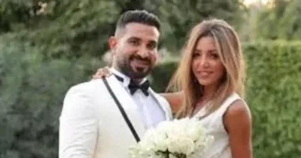 أحمد سعد وزوجته علياء البسيوني  