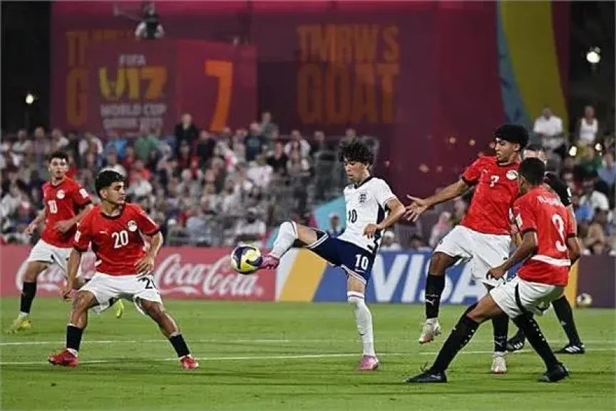 جانب من مباراة مصر وإنجلترا