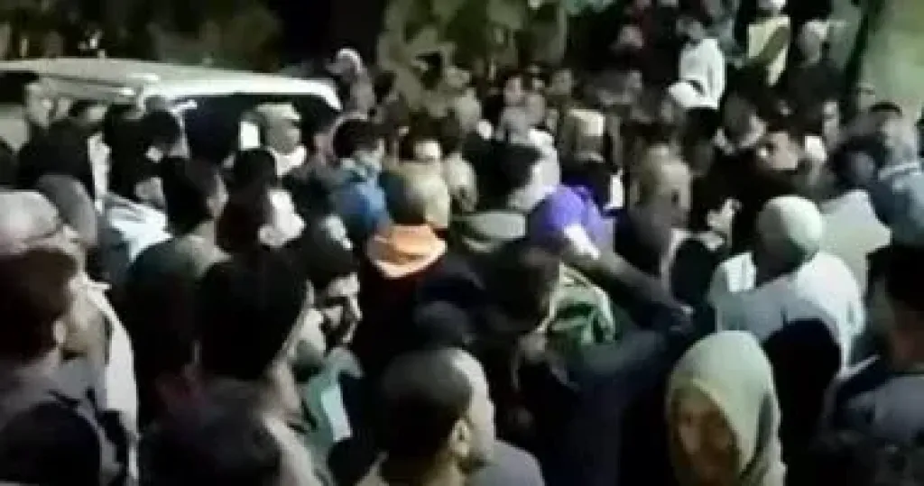 جنازة السيدة المقتولة على يد زوجها