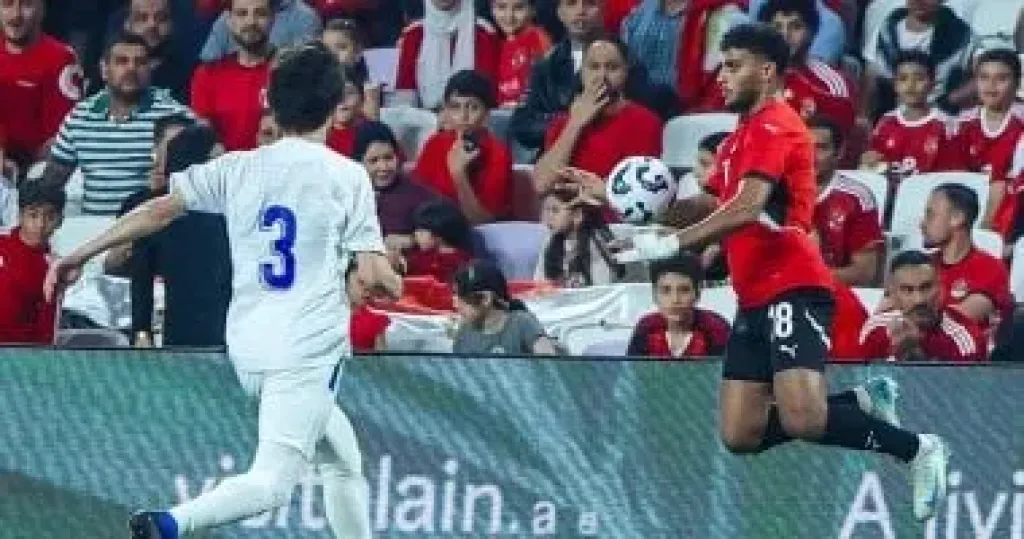 جانب من مباراة منتخب مصر وأوزبكستان