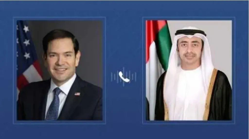 وزير الخارجية الإماراتي ونظيره الأمريكي